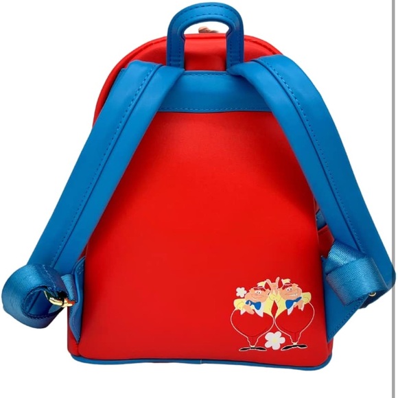 Loungefly Alice in Wonderland Tweedle Dee and Tweedle Dum Mini Backpack - Picture 2 of 5